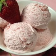 Strawberry Ice Cream {Eggless/Churn Free}