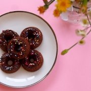 Mini Chocolate Donuts {Baked}