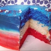 Red, White, & Blue Cake