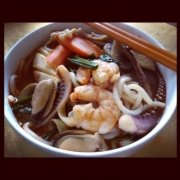 Korean/Chinese Seafood Noodles Jjamppong 짬뽕