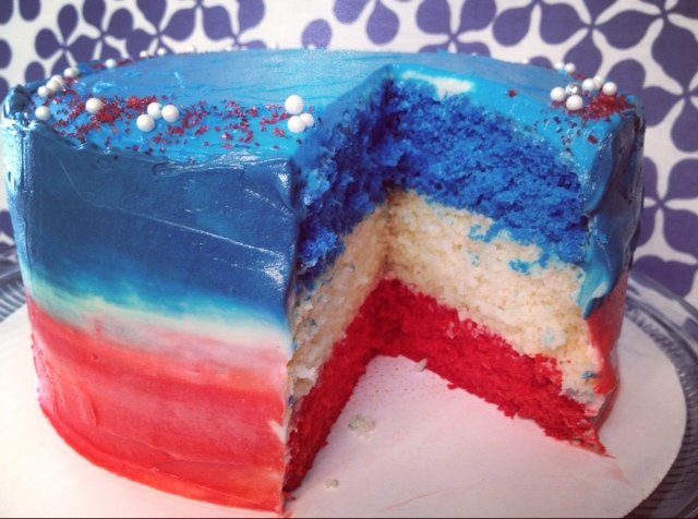Red White & Blue Cake