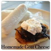 Crostini with Balsamic Onions and Homemade Goat Cheese